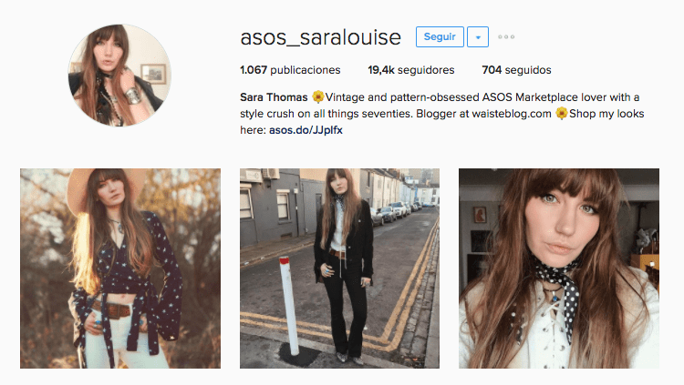 ASOS instagram