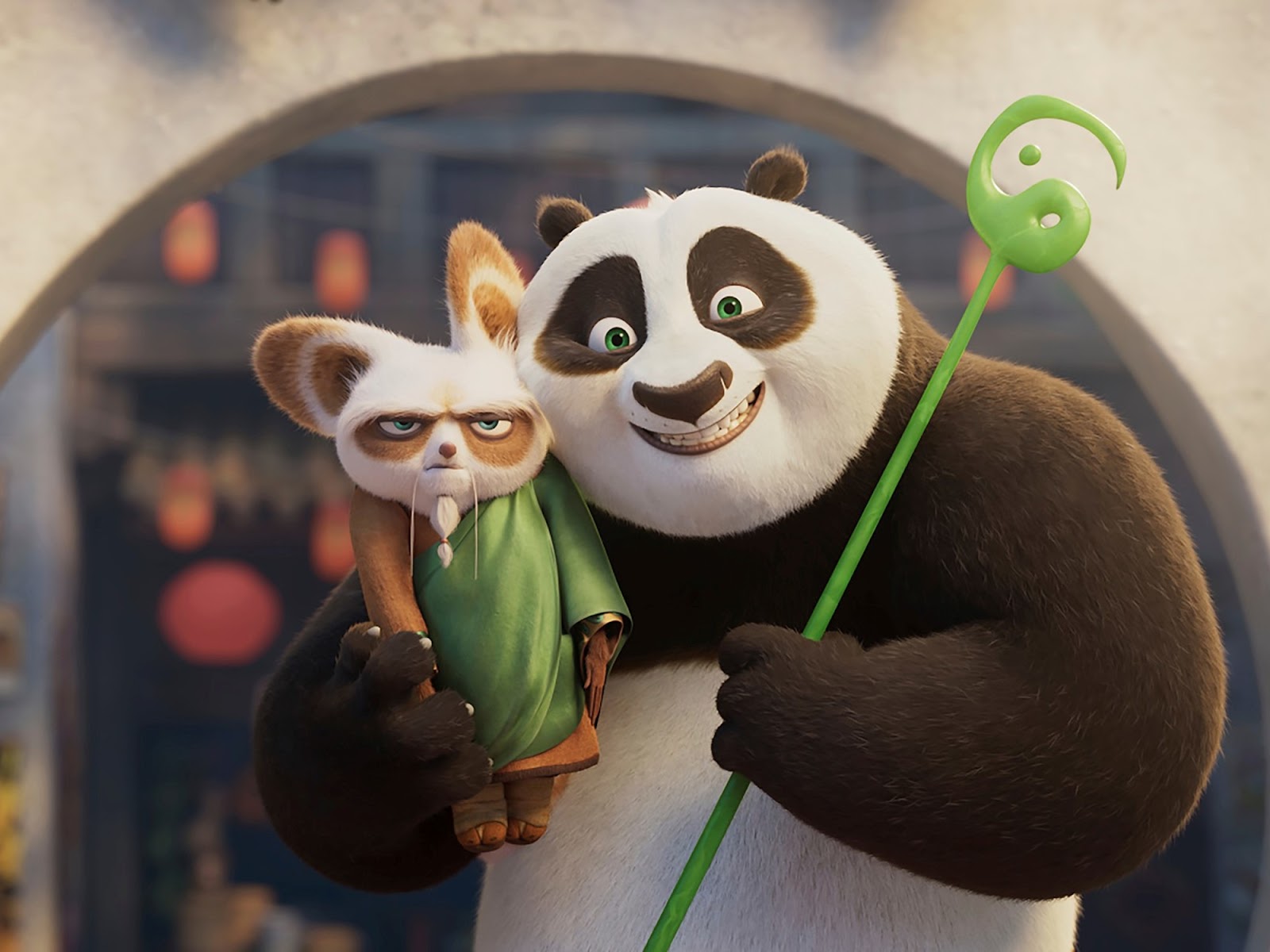 Kung Fu Panda 4 Po Feliz y Shifu Enojado