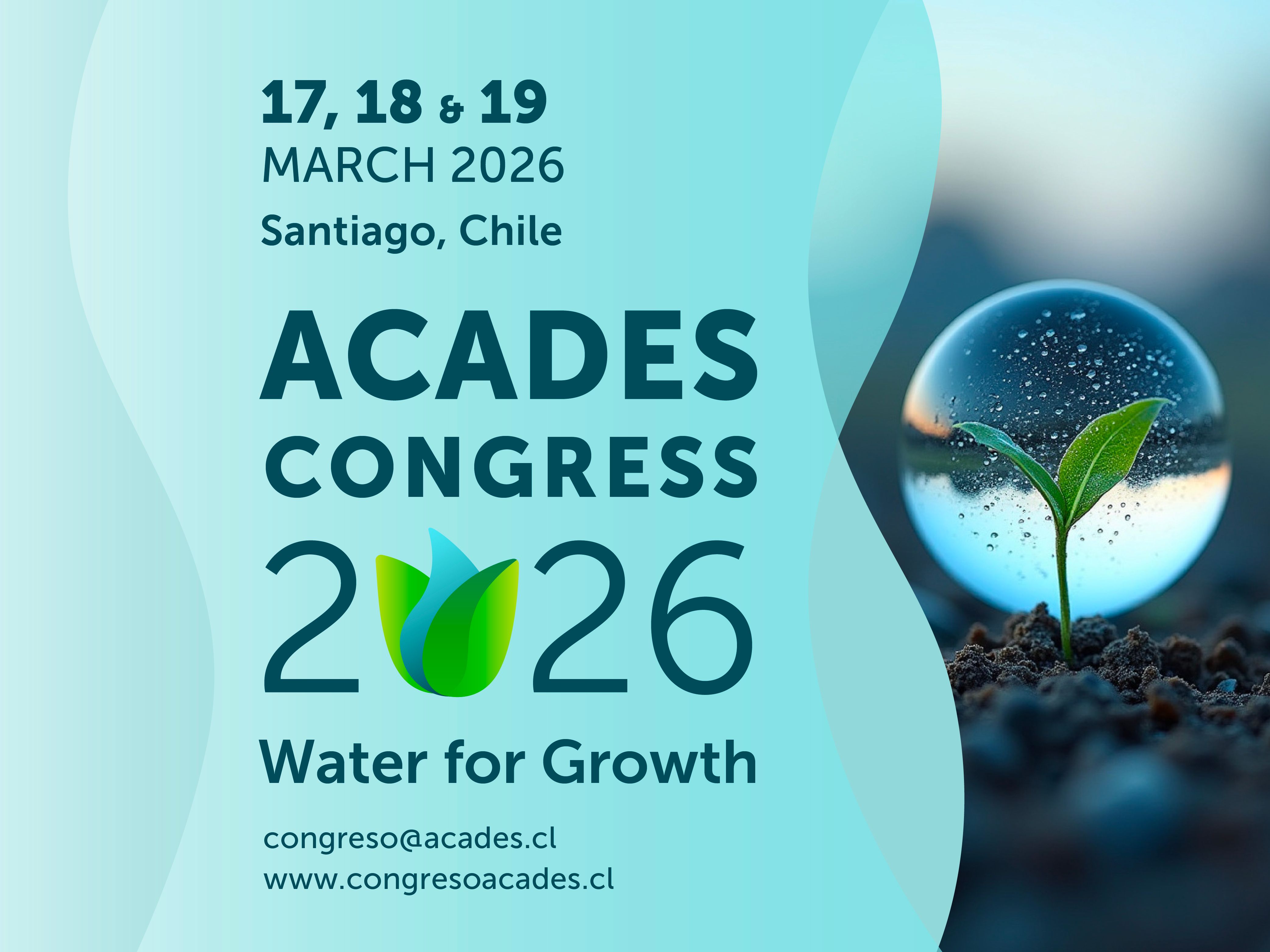 Congreso ACADES 2026: seguridad hídrica